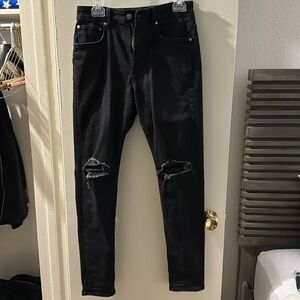 Represent Skinny Jeans in Destroyer Denim - Black